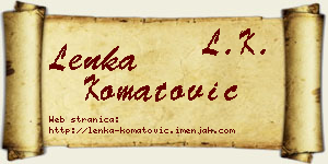 Lenka Komatović vizit kartica